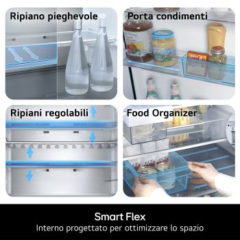 Smart Flex per ottimizzare lo spazio frigorifero combinato GBBS323CPY